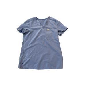 Figs Catarina One Pocket Scrub Top Blue